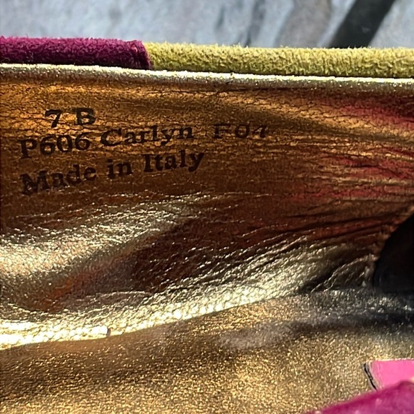 COACH Carlyn Suede Multicolor Pointed Flats - Sz 7B - Picture 9 of 10